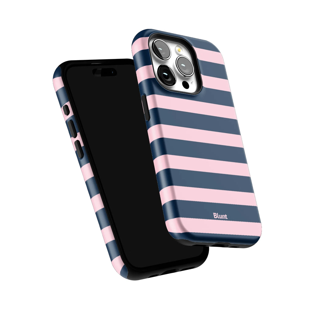 Blueberry Blush Stripe iPhone Case