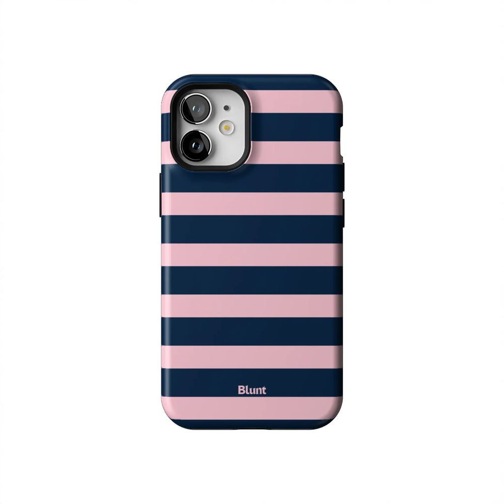 Blueberry Blush Stripe iPhone Case