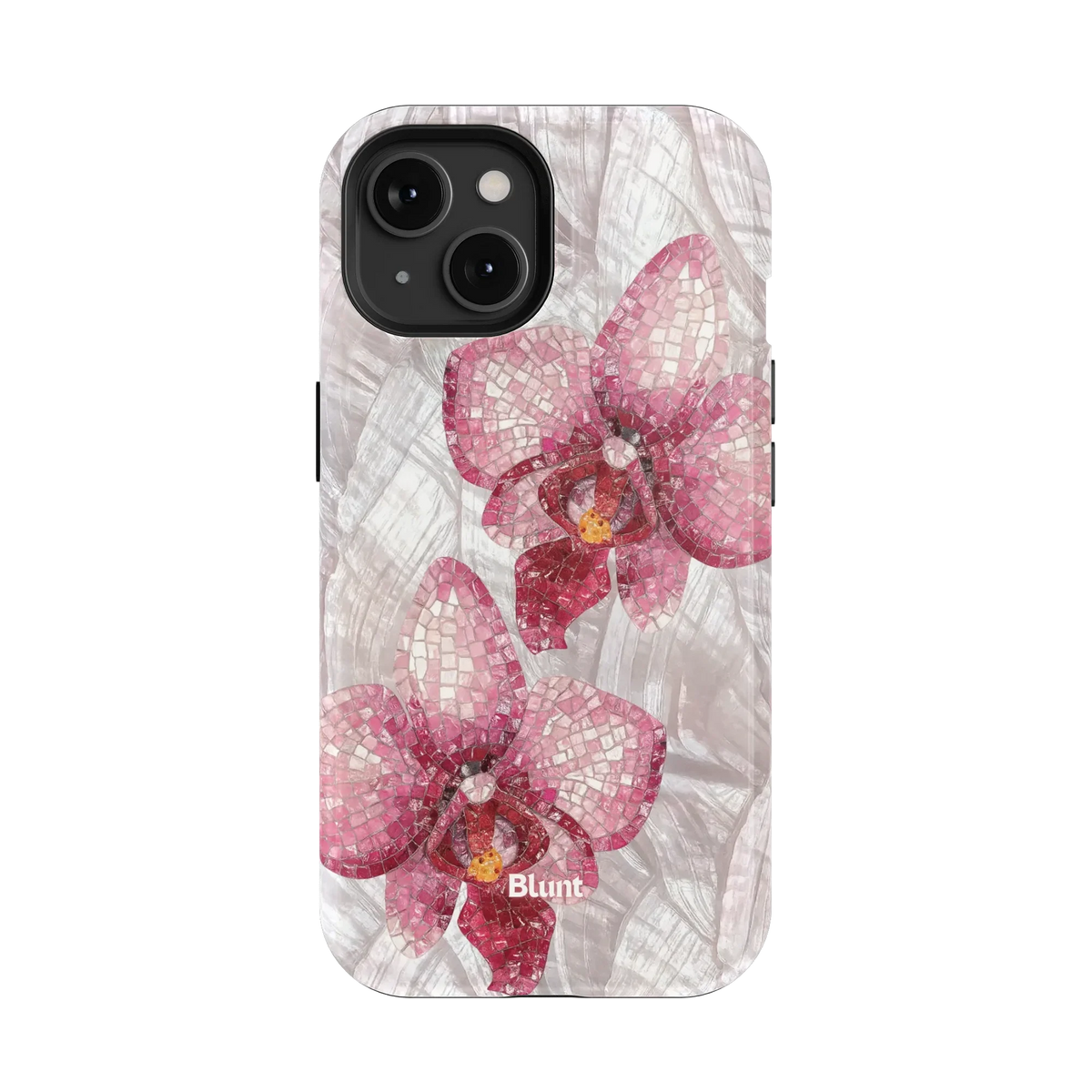 Pink Mosaic Orchids iPhone Case
