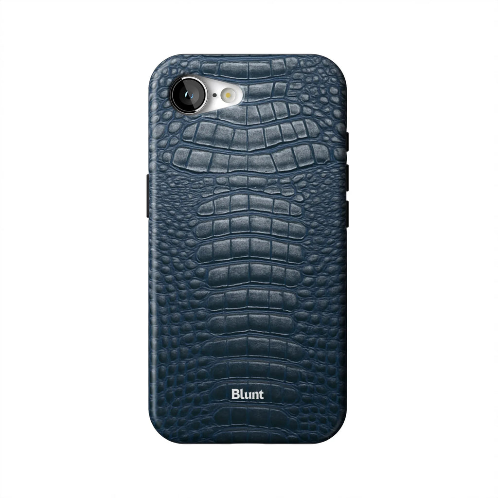Navy Croc iPhone Case