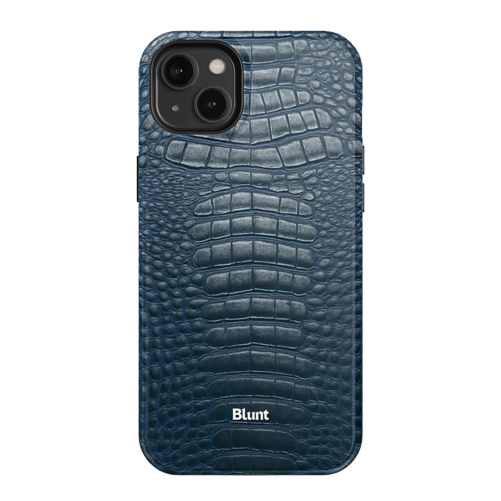 Navy Croc iPhone Case