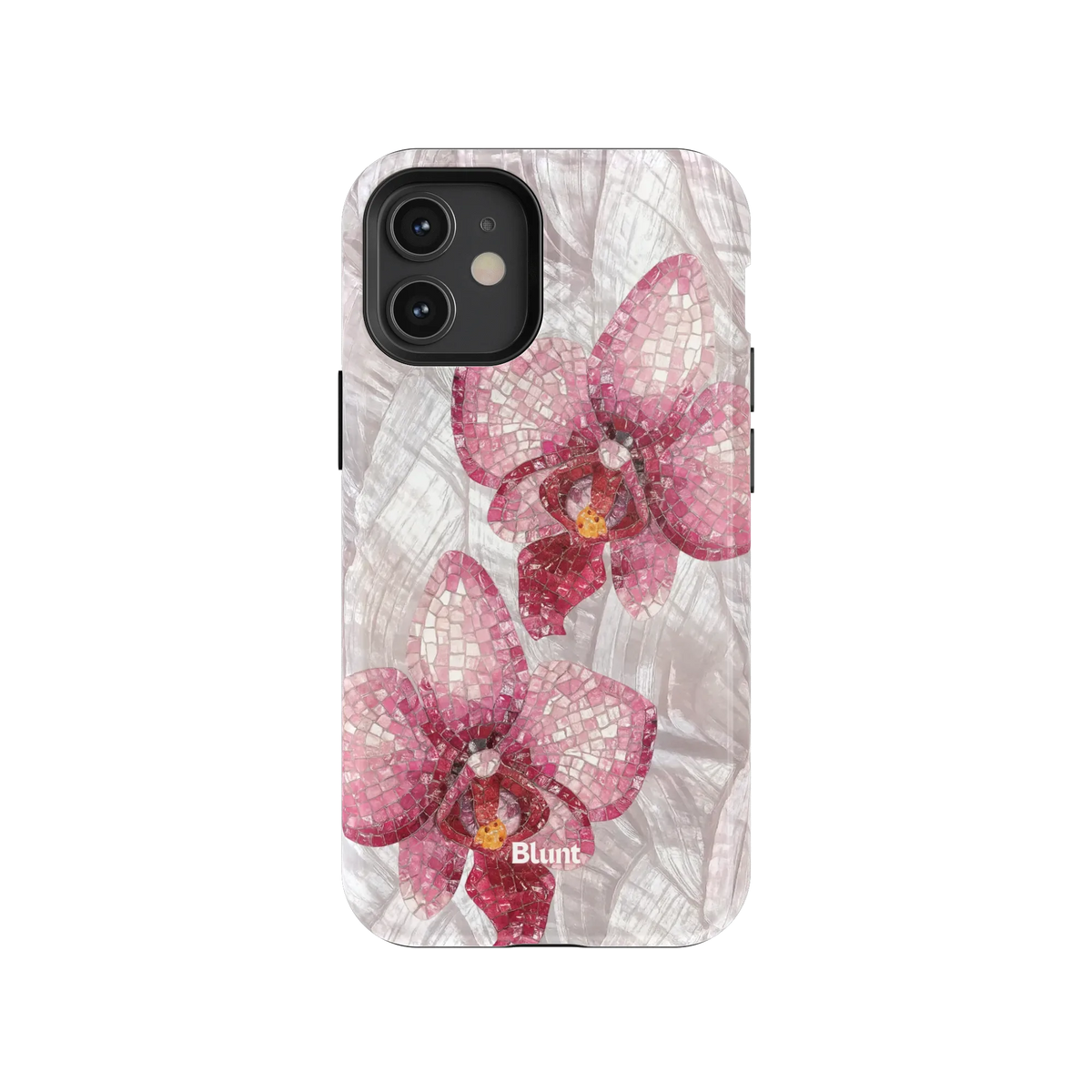 Pink Mosaic Orchids iPhone Case