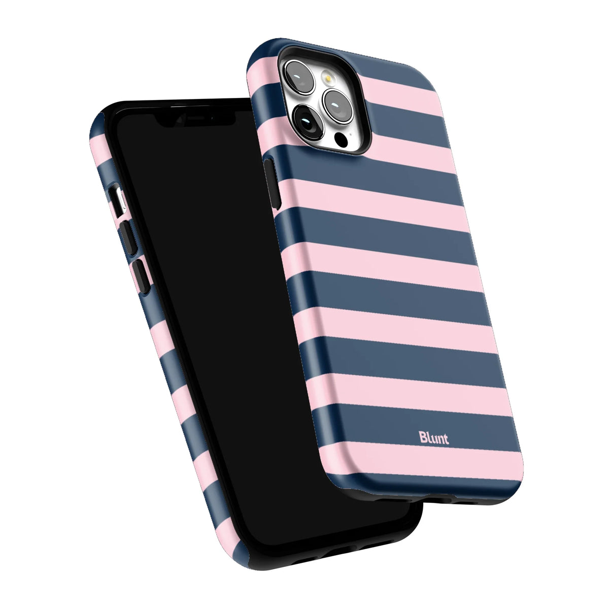 Blueberry Blush Stripe iPhone Case
