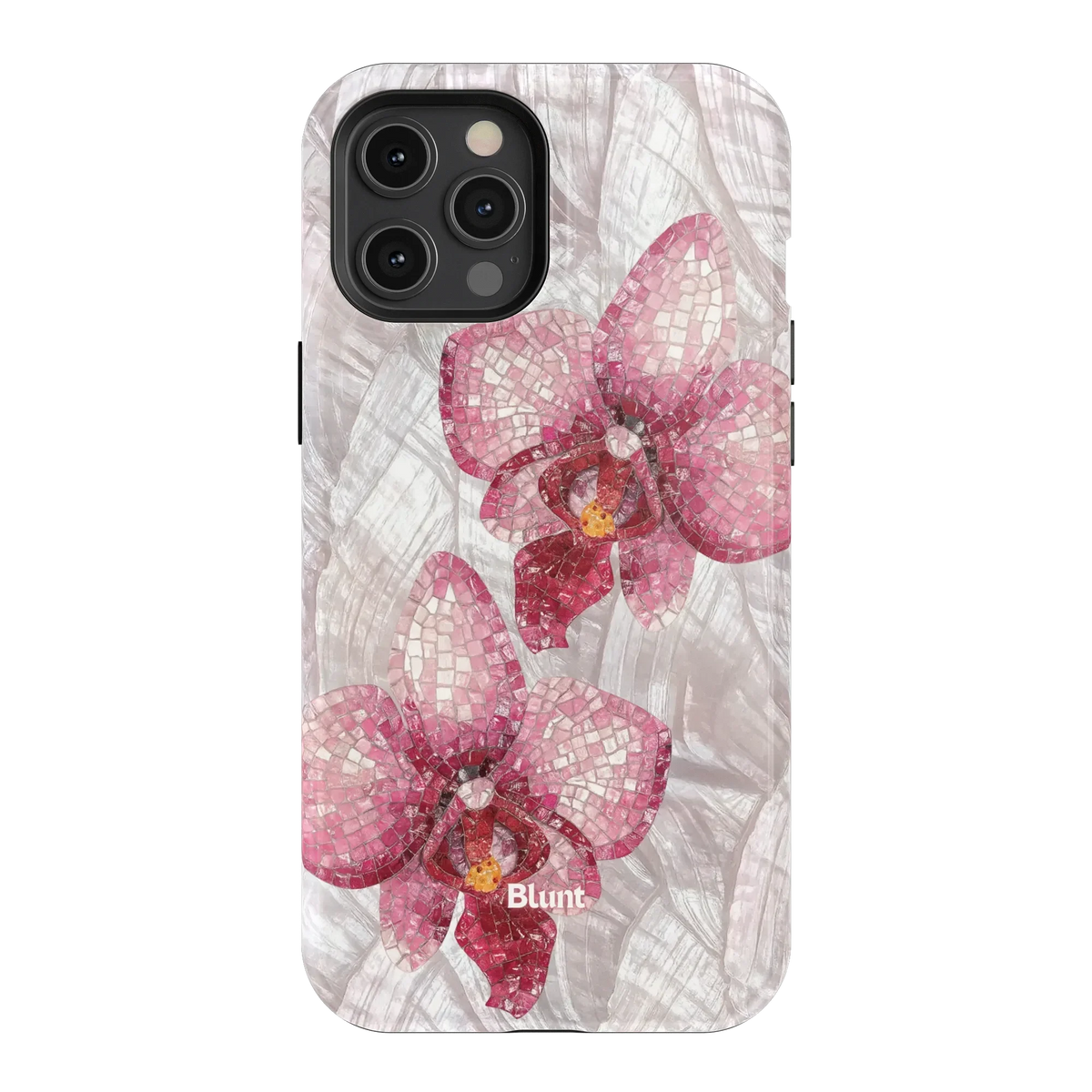 Pink Mosaic Orchids iPhone Case