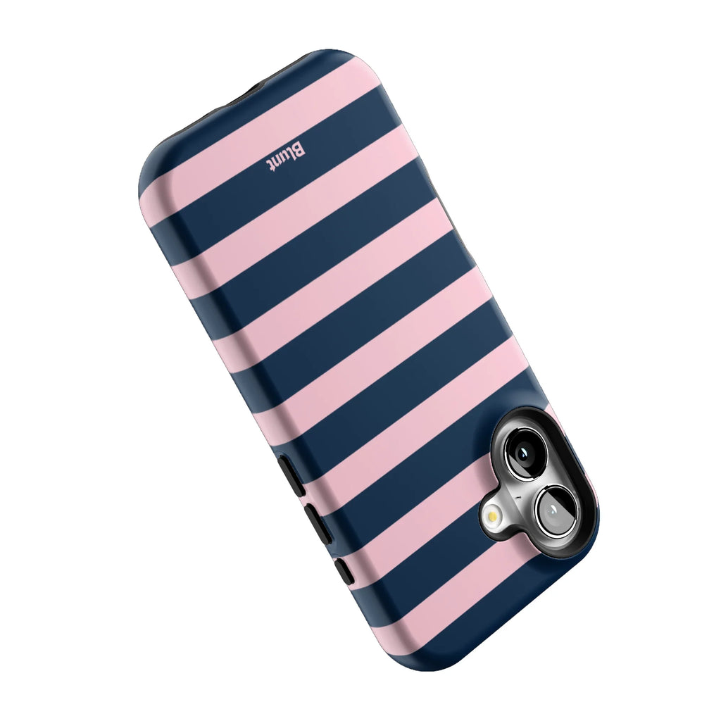 Blueberry Blush Stripe iPhone Case