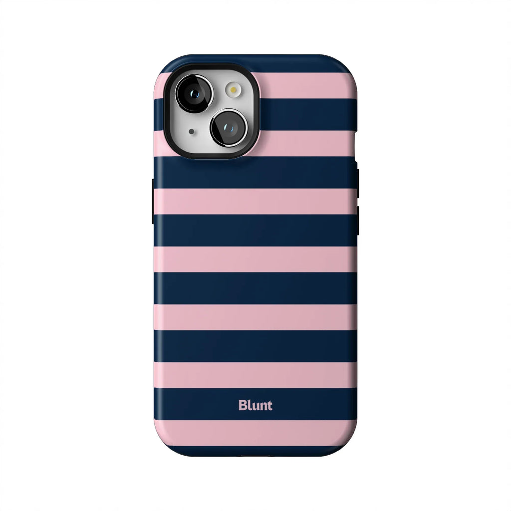 Blueberry Blush Stripe iPhone Case