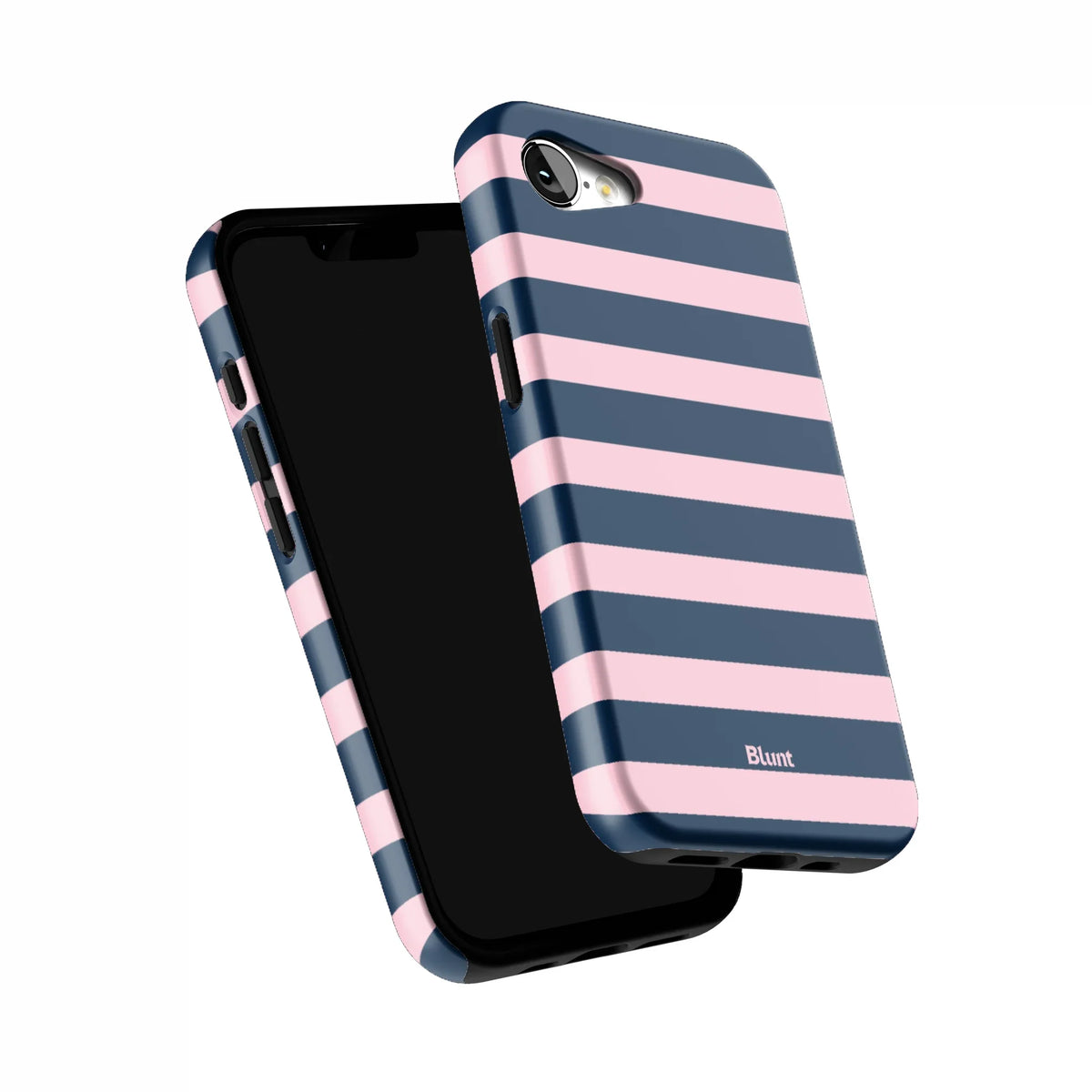 Blueberry Blush Stripe iPhone Case