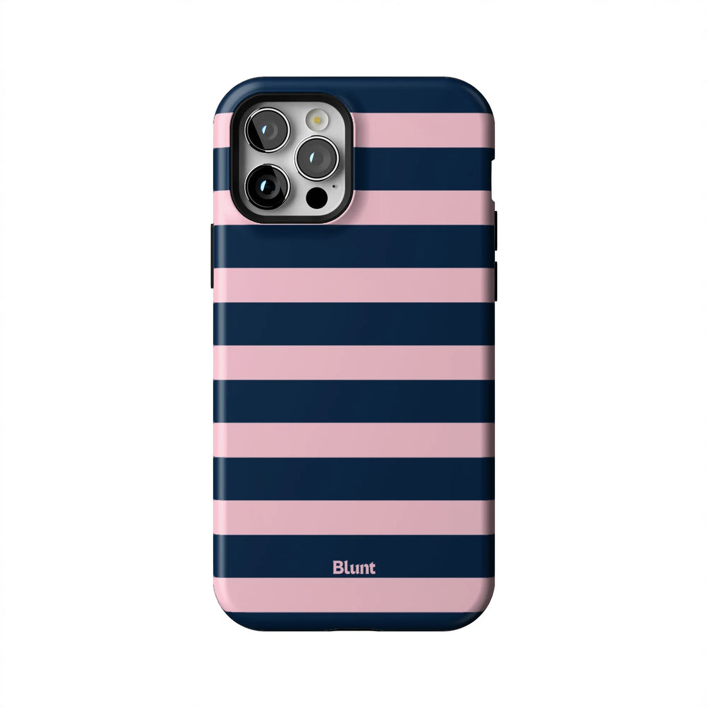 Blueberry Blush Stripe iPhone Case