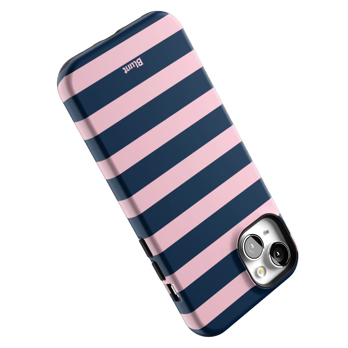Blueberry Blush Stripe iPhone Case