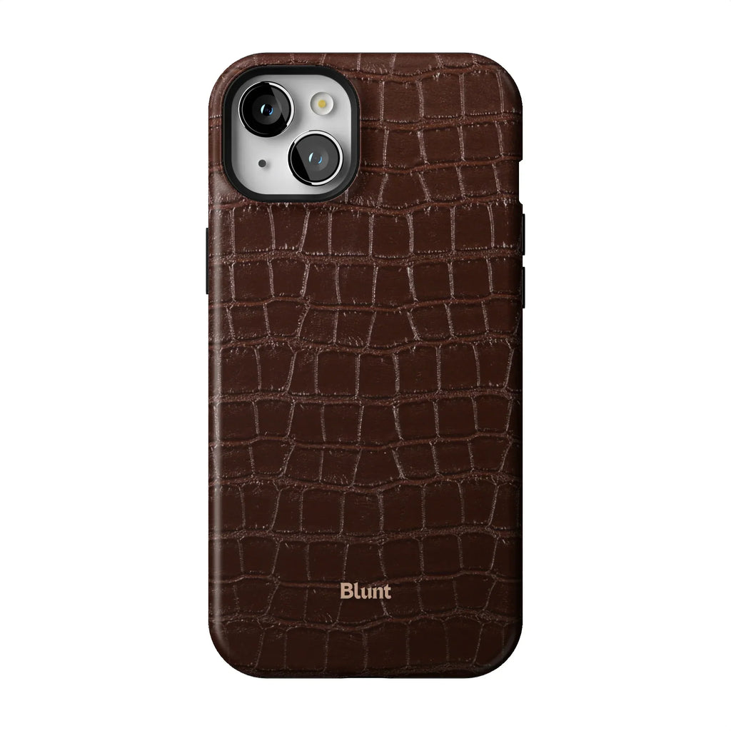 Chestnut Croc iPhone Case