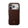 Chestnut Croc iPhone Case