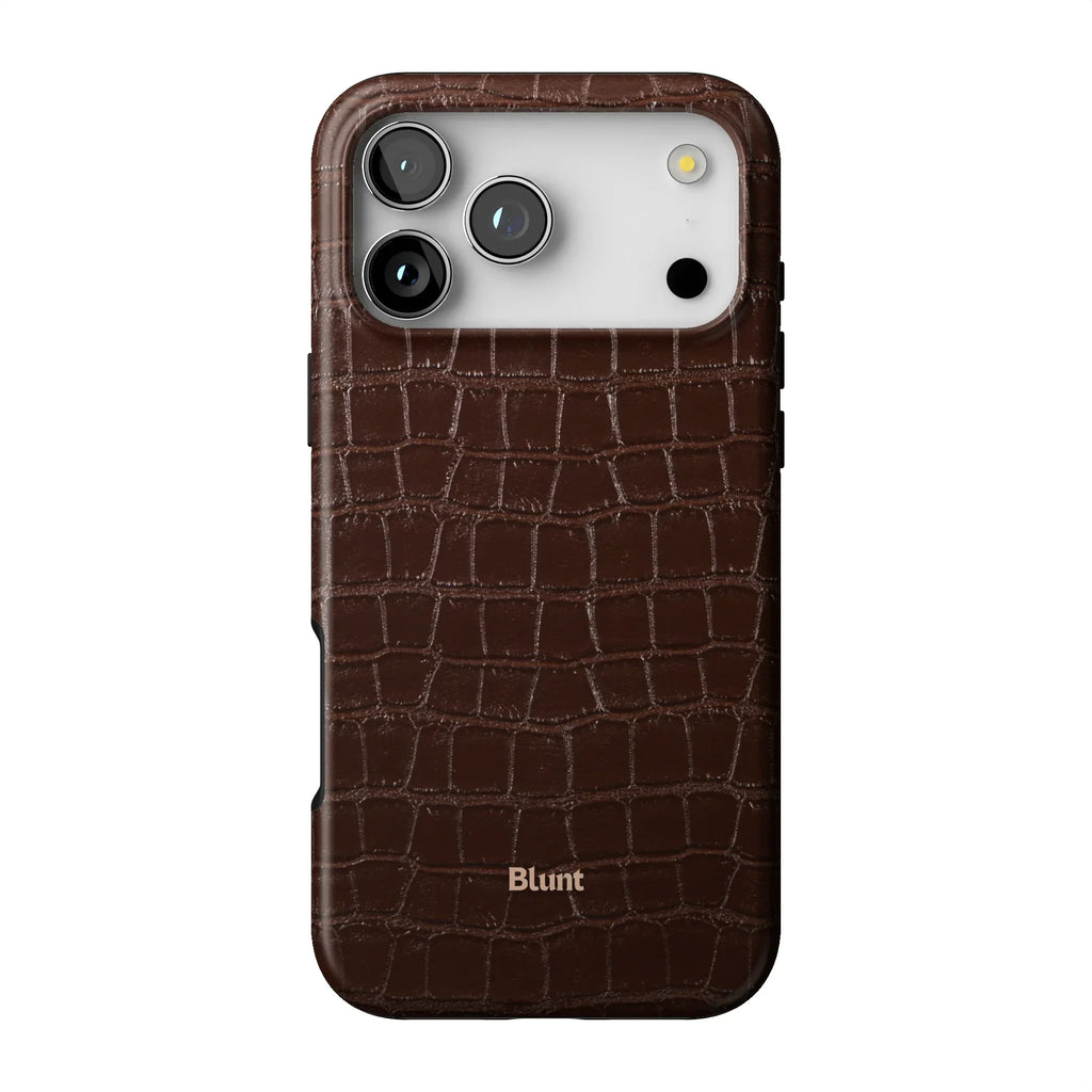 Chestnut Croc iPhone Case
