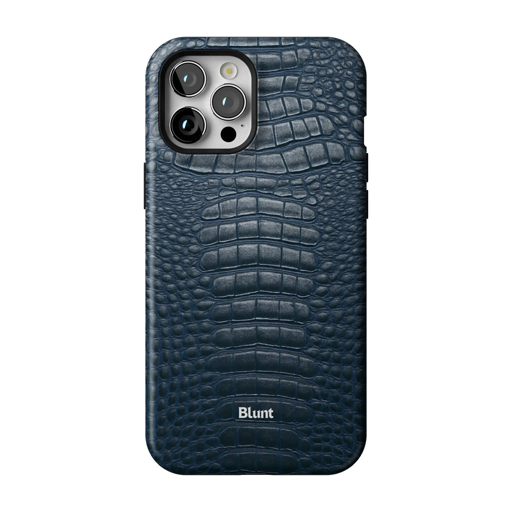 Navy Croc iPhone Case
