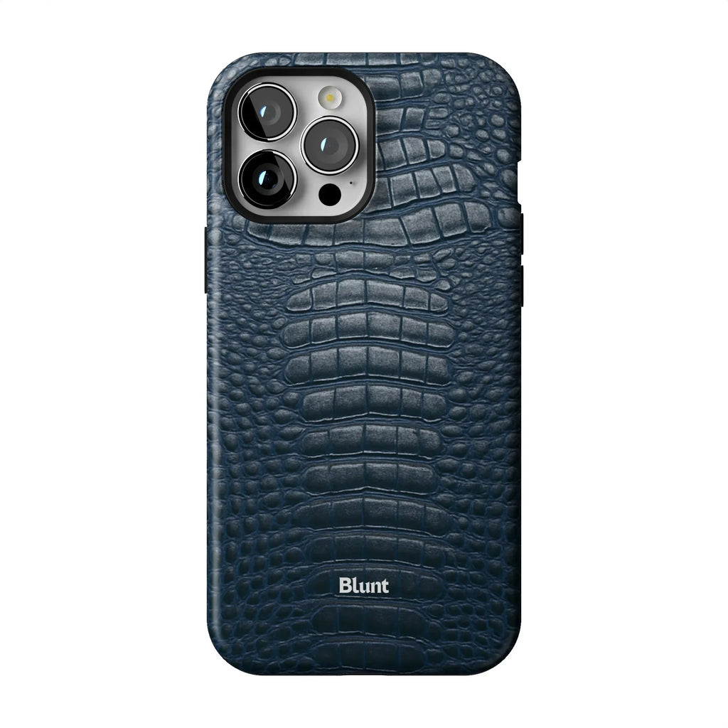 Navy Croc iPhone Case
