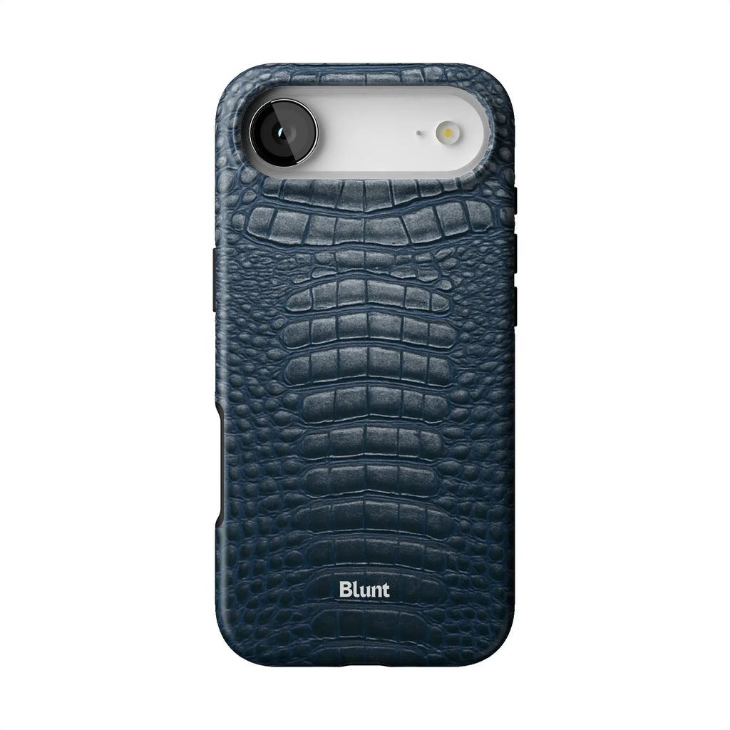 Navy Croc iPhone Case