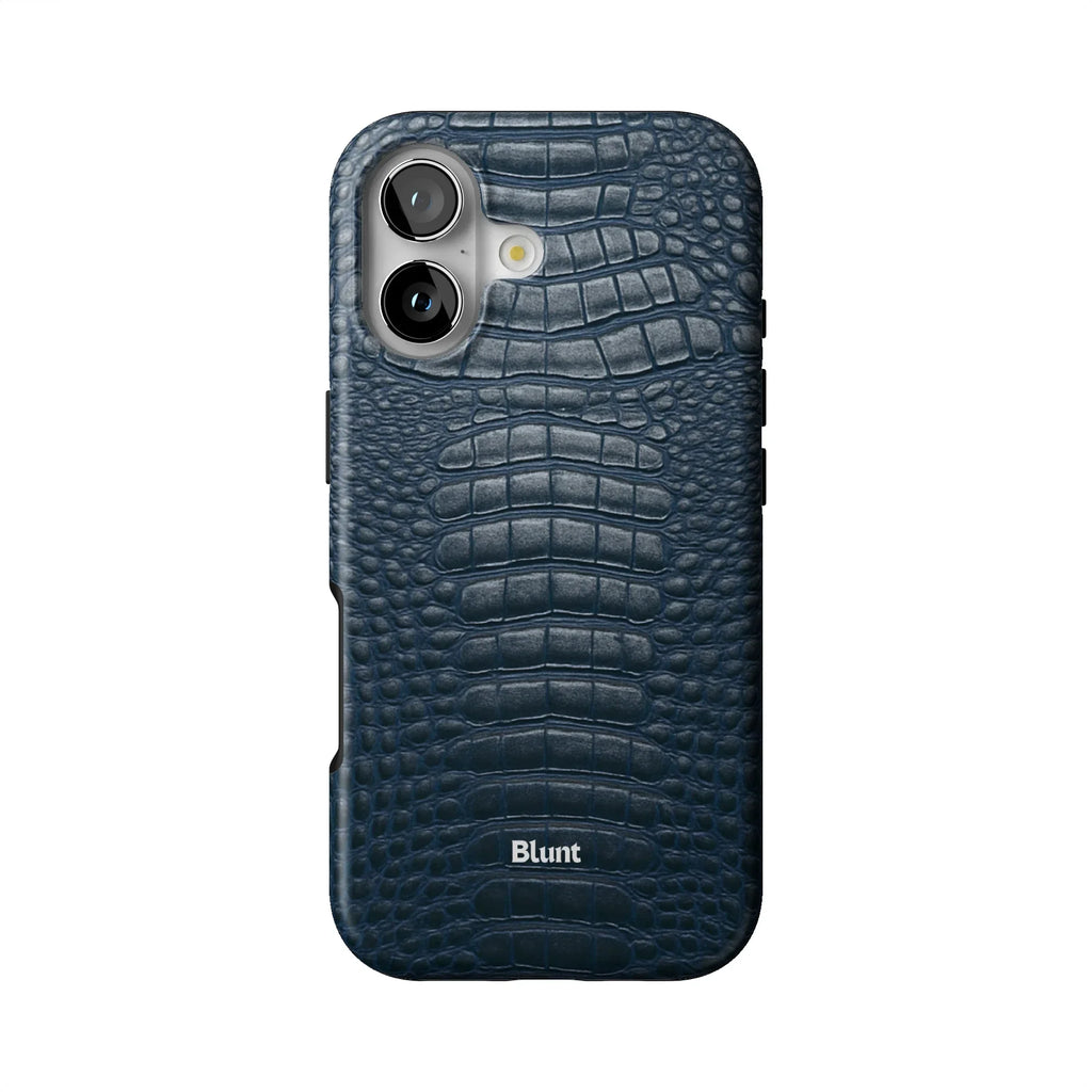 Navy Croc iPhone Case