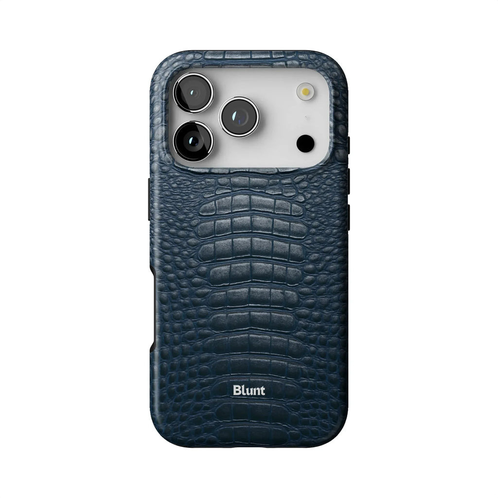 Navy Croc iPhone Case