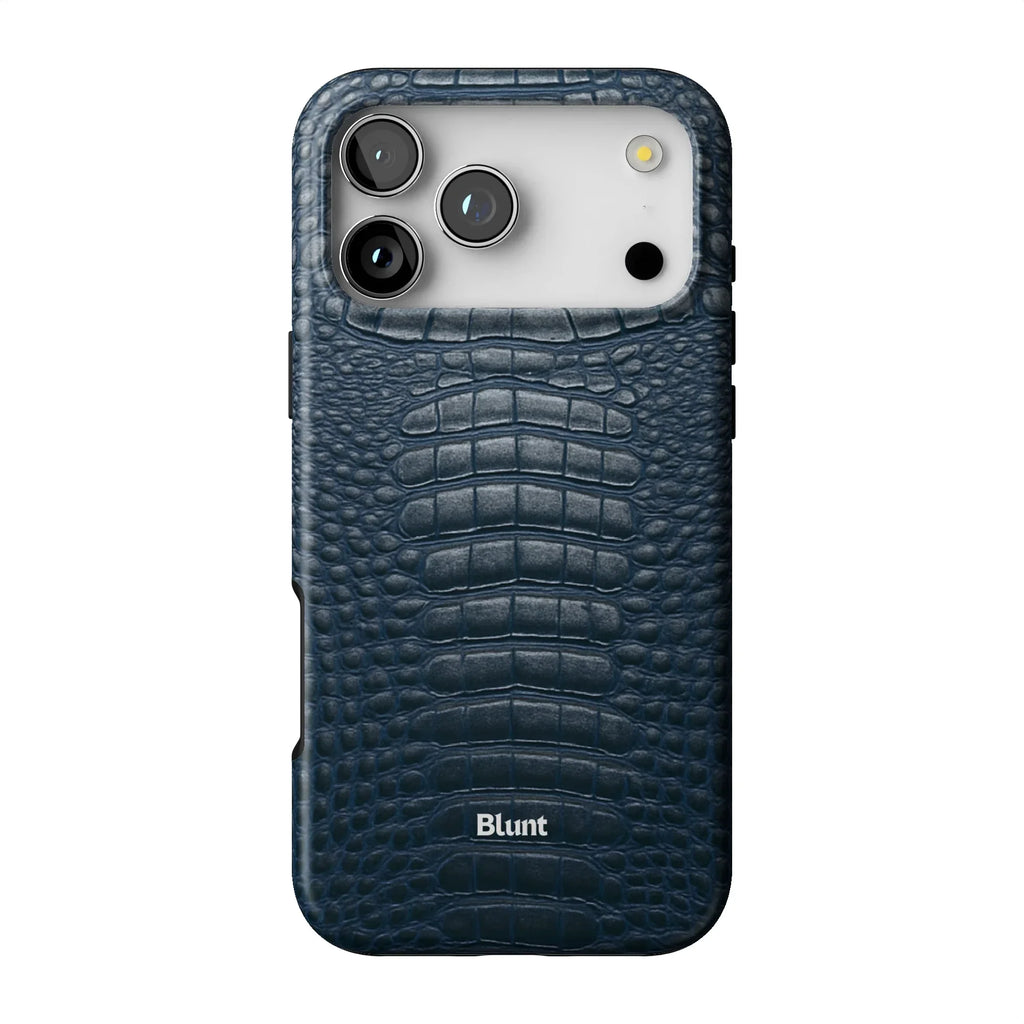 Navy Croc iPhone Case