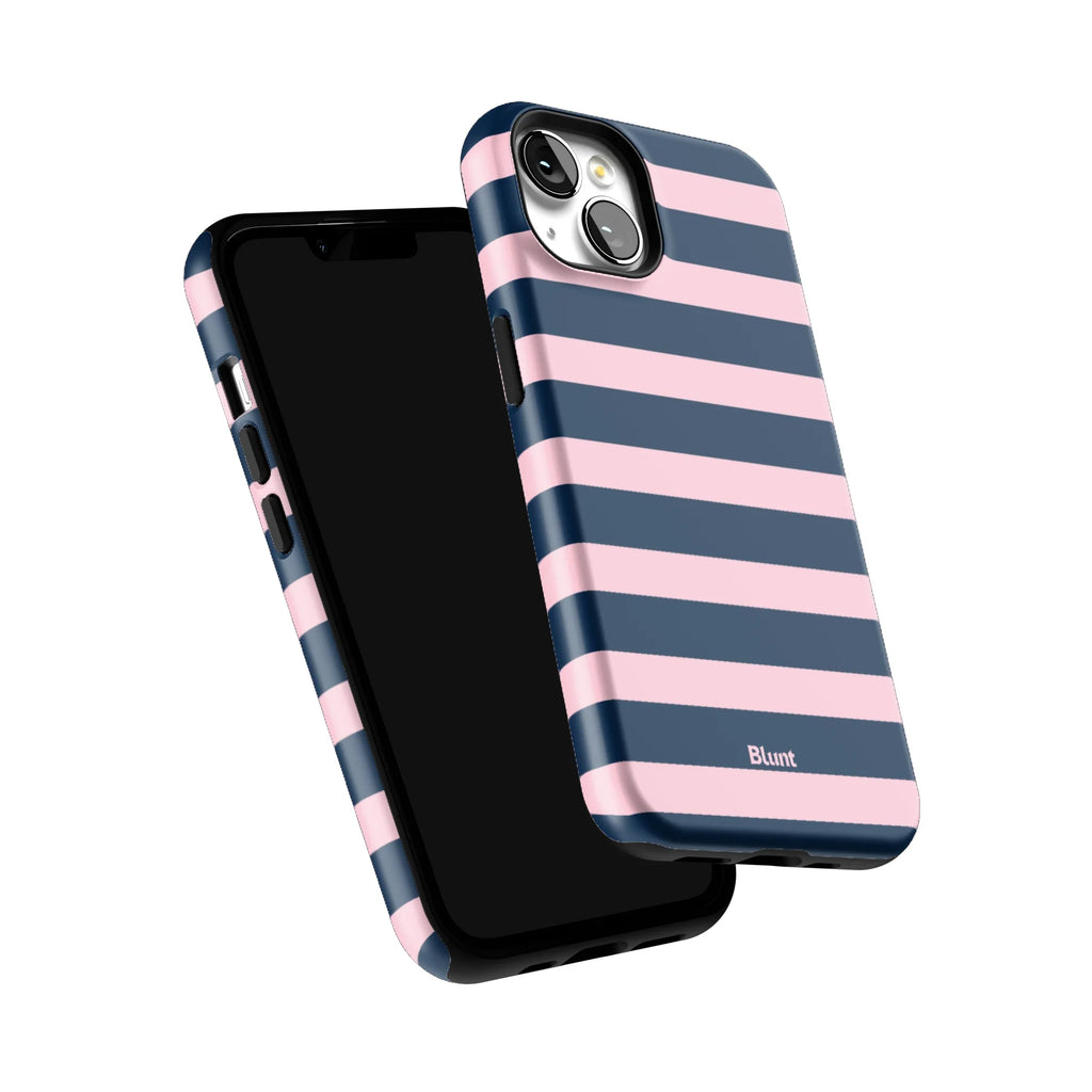 Blueberry Blush Stripe iPhone Case