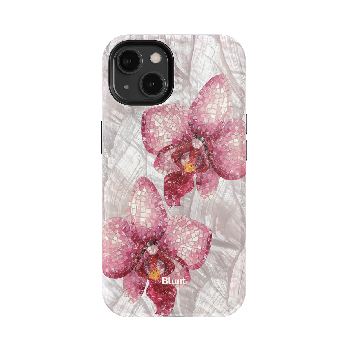 Pink Mosaic Orchids iPhone Case