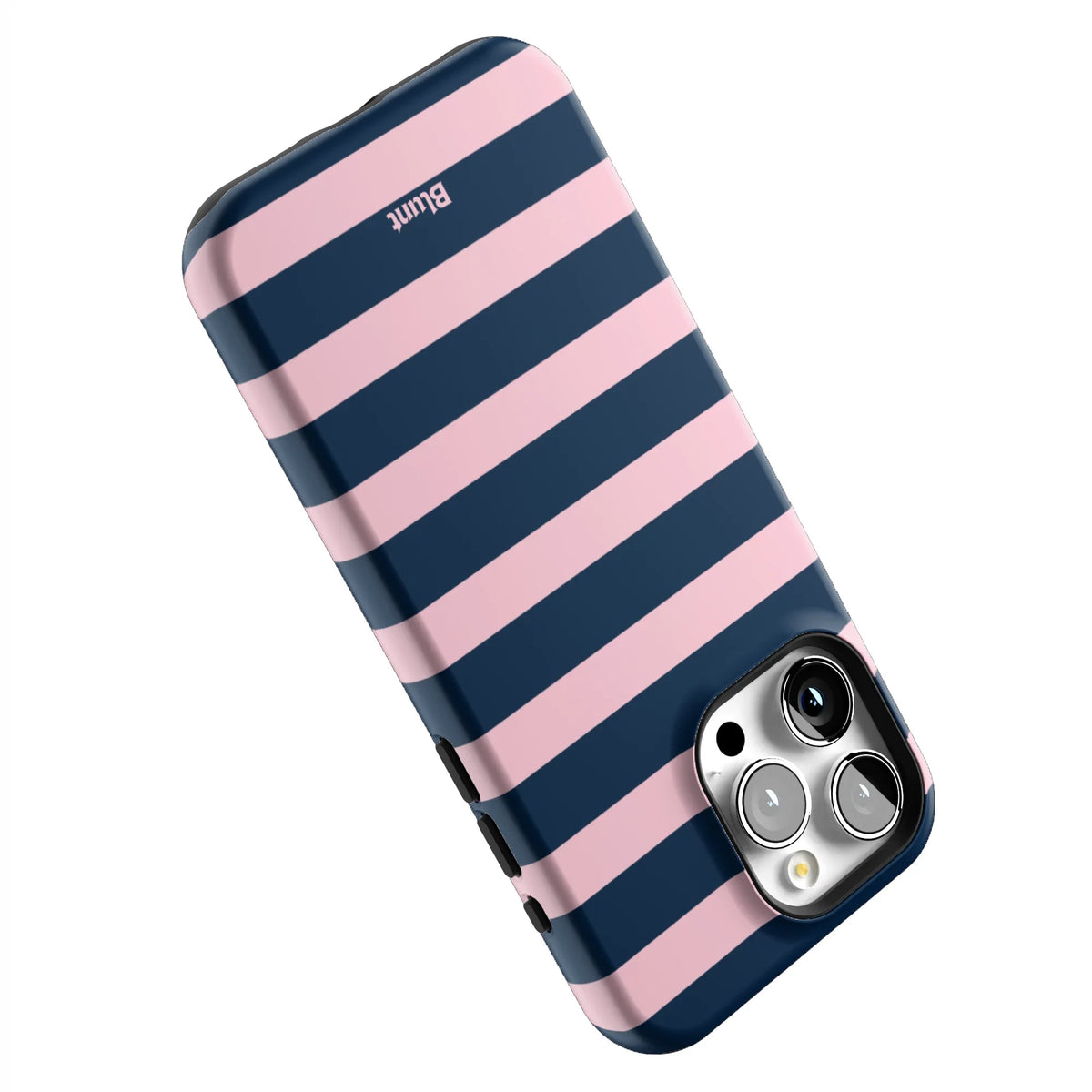 Blueberry Blush Stripe iPhone Case