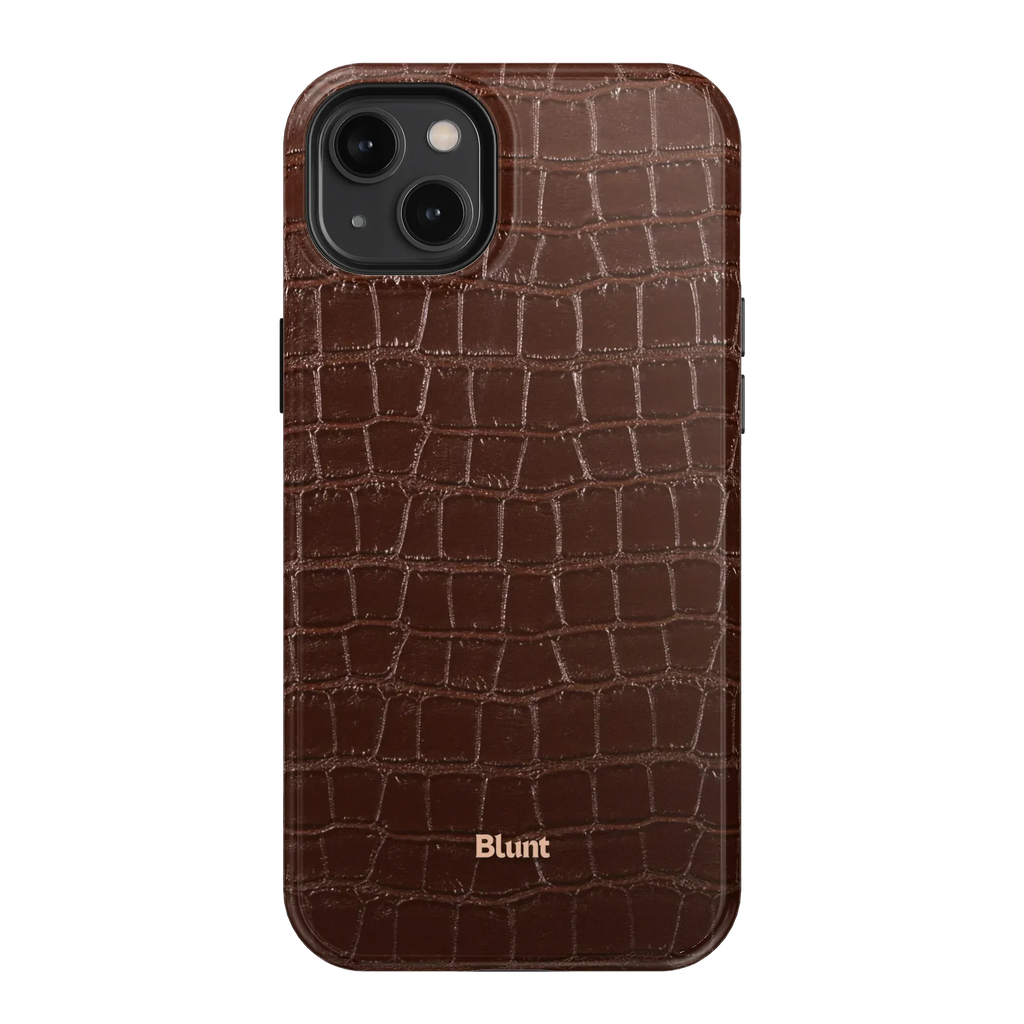 Chestnut Croc iPhone Case