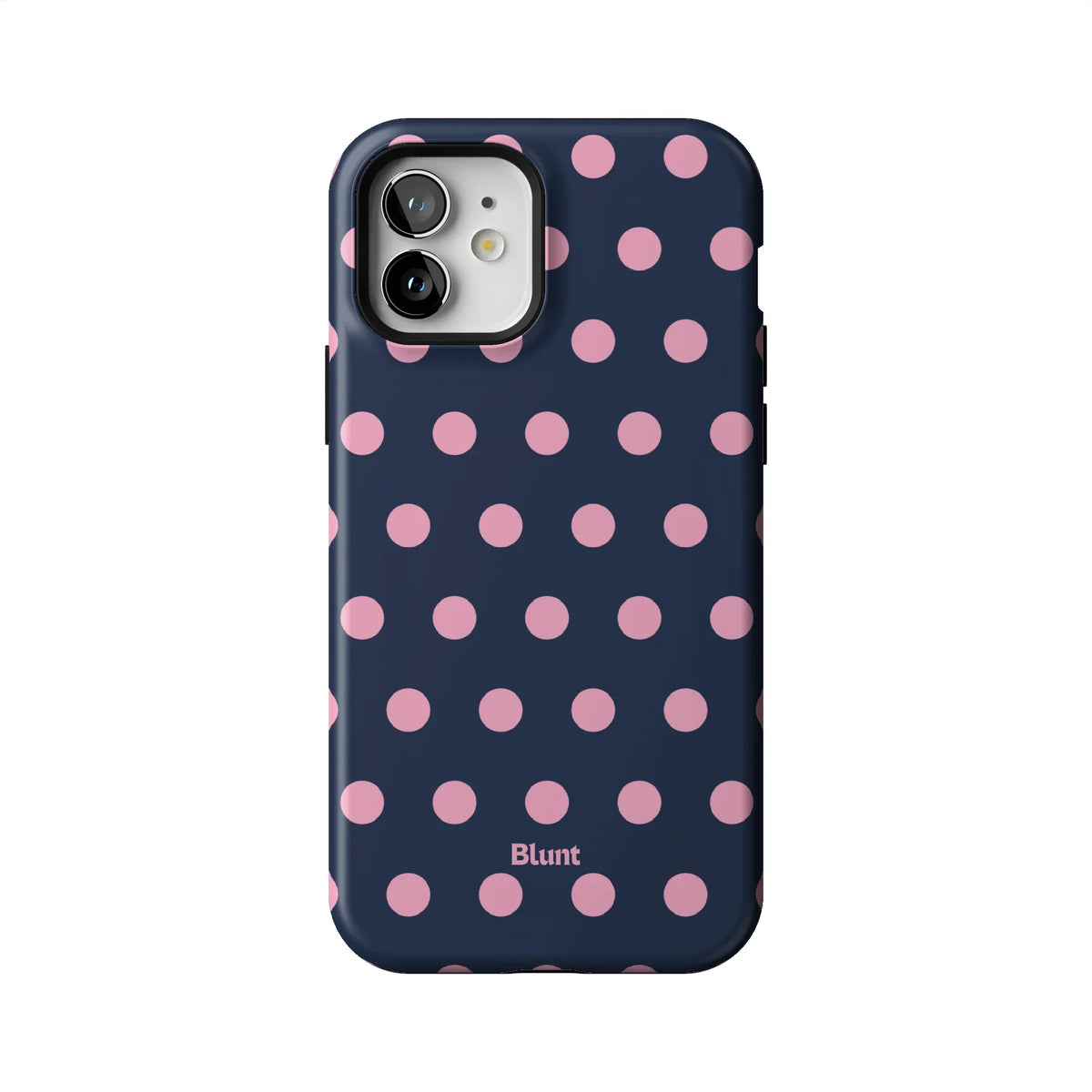 Navy Polka iPhone Case