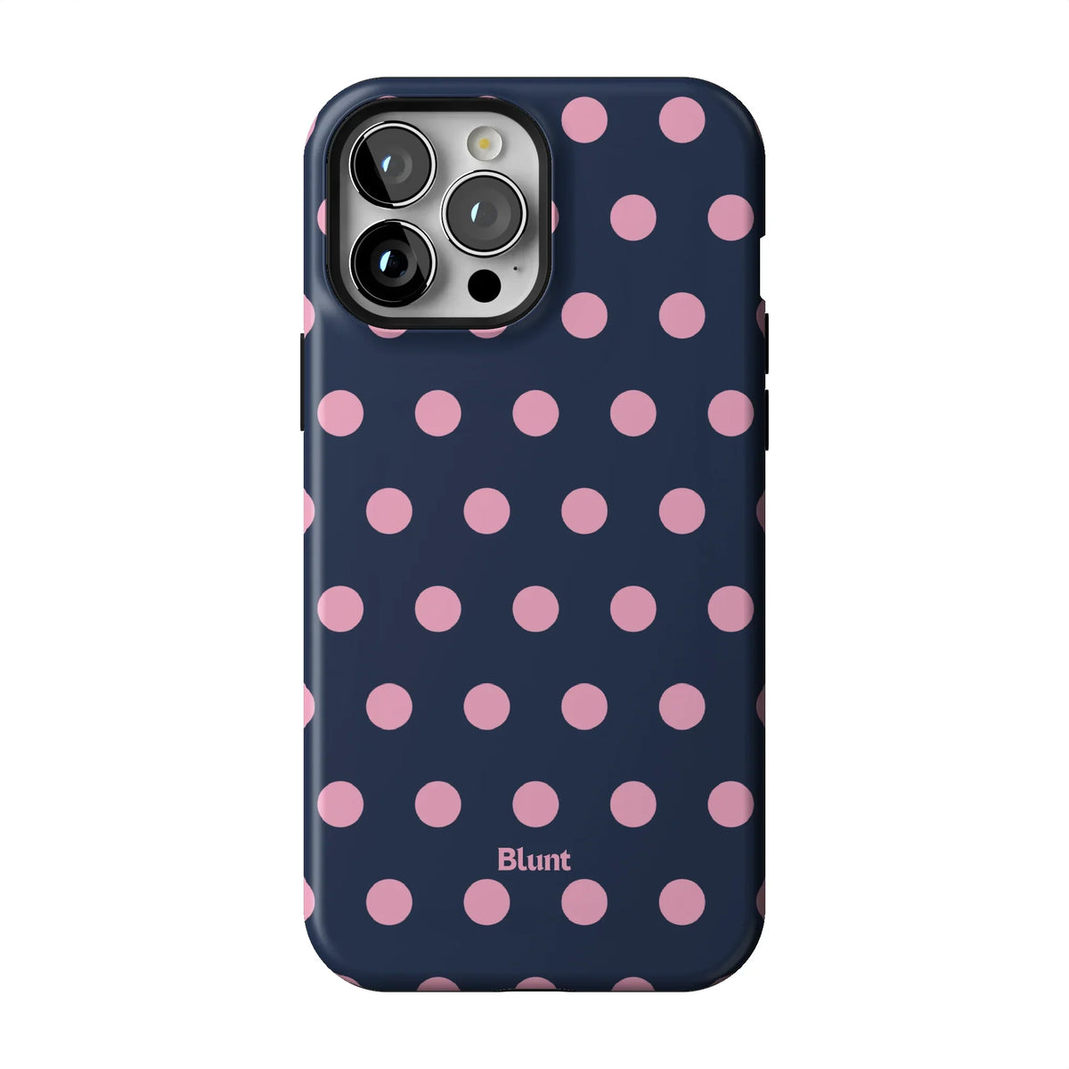 Navy Polka iPhone Case
