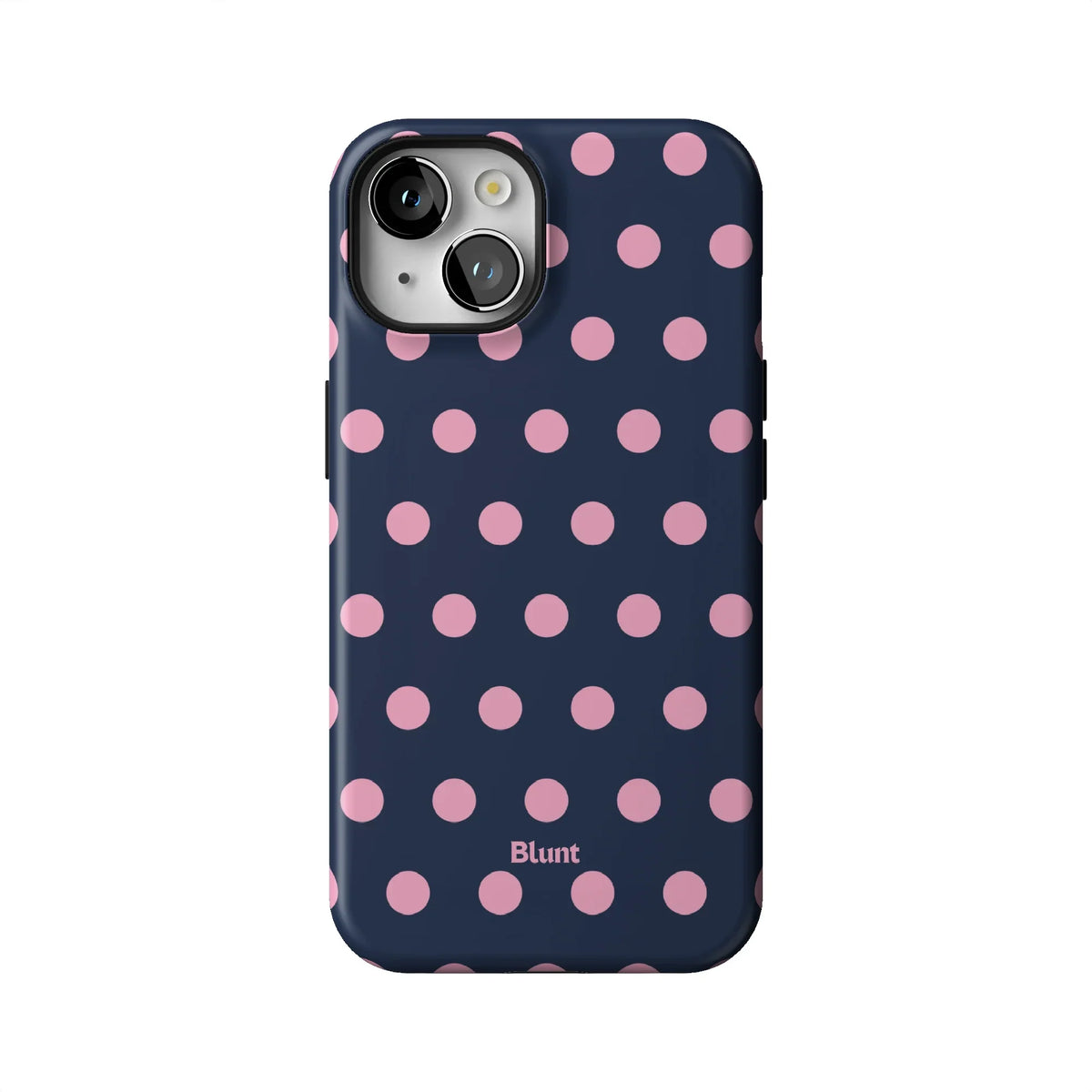 Navy Polka iPhone Case