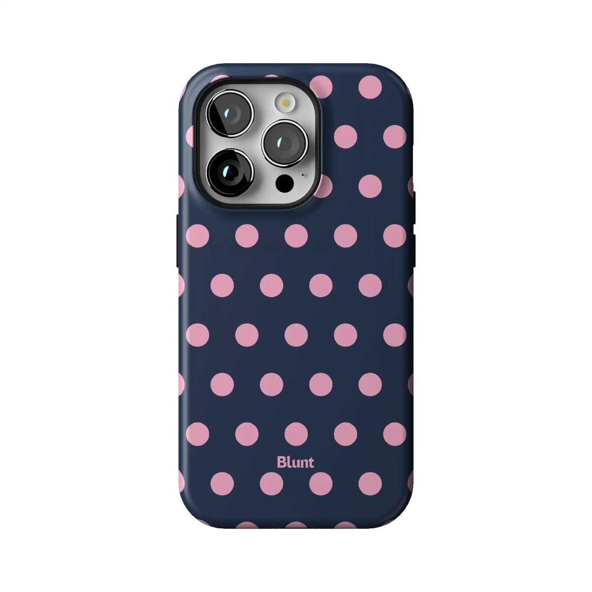 Navy Polka iPhone Case