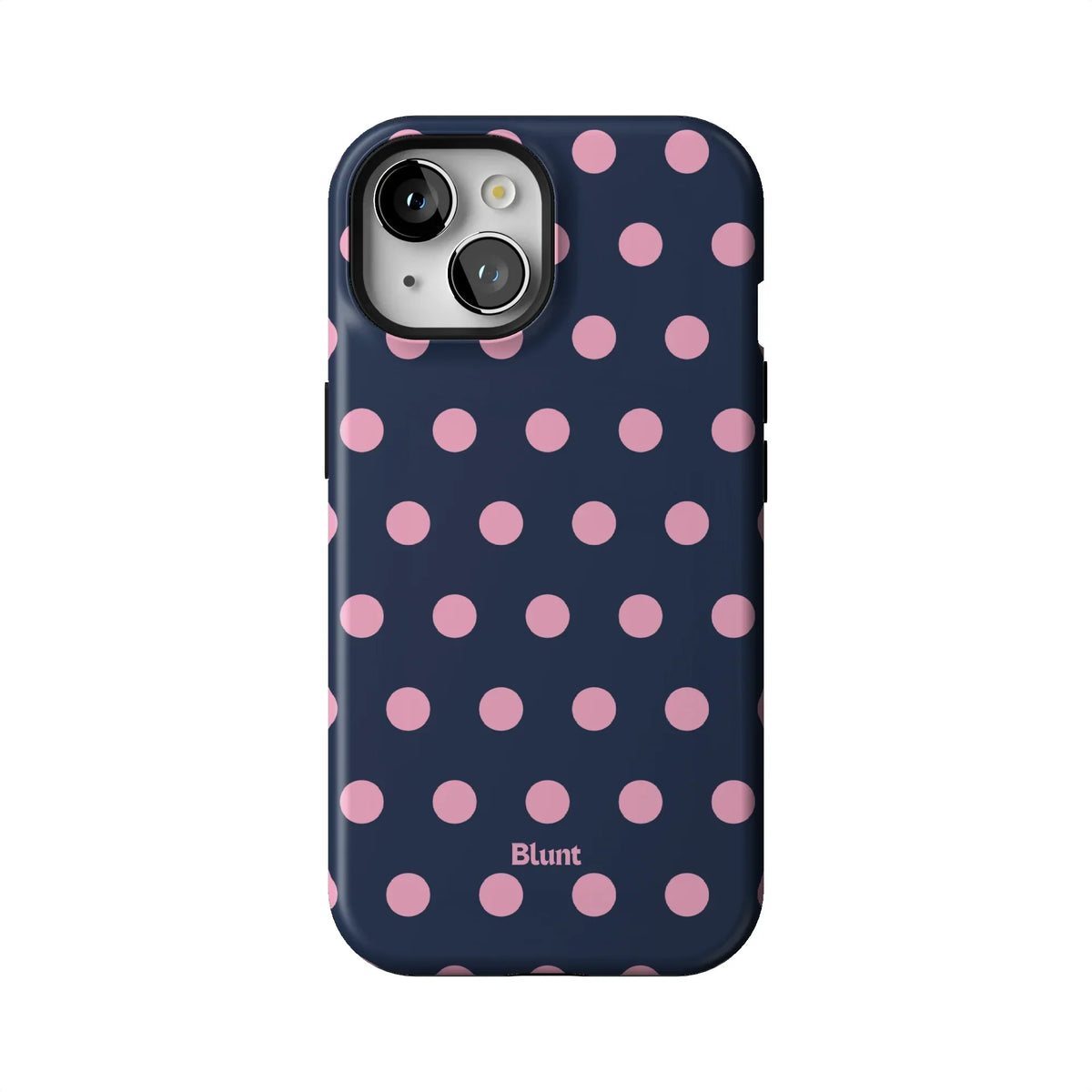 Navy Polka iPhone Case