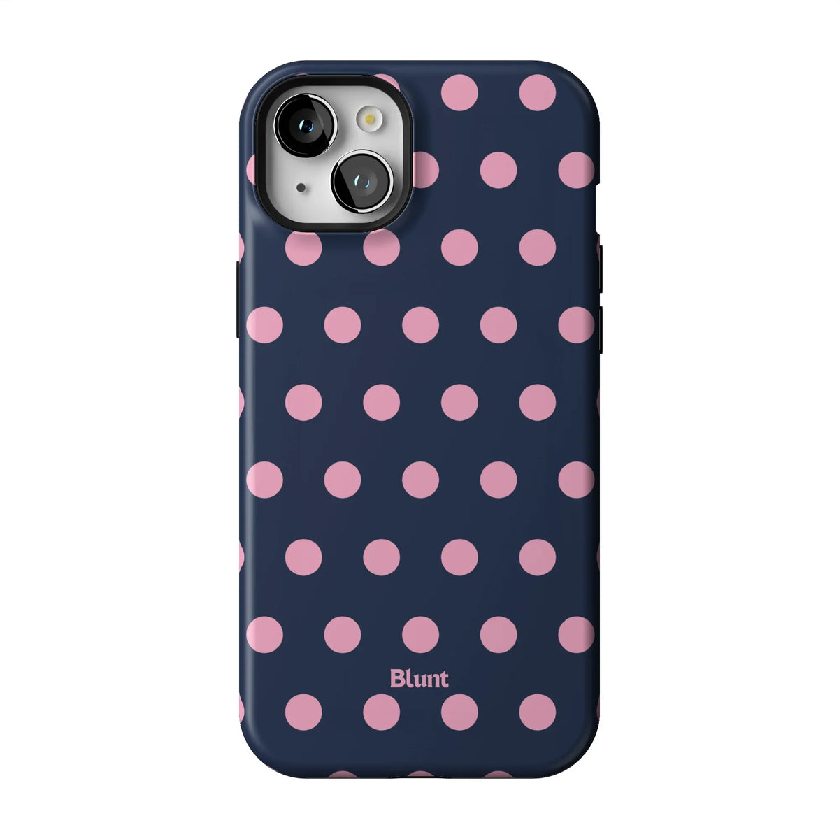 Navy Polka iPhone Case