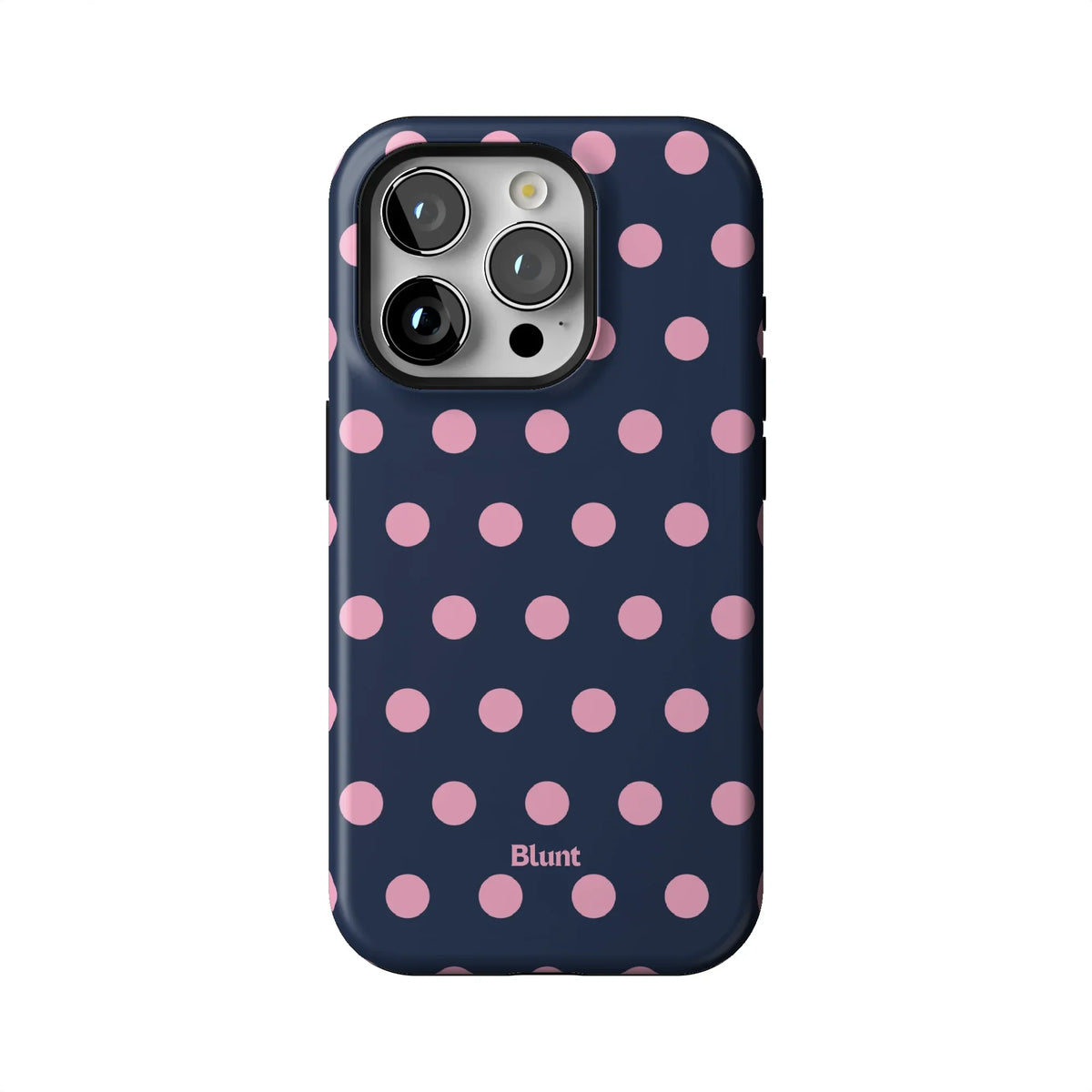Navy Polka iPhone Case