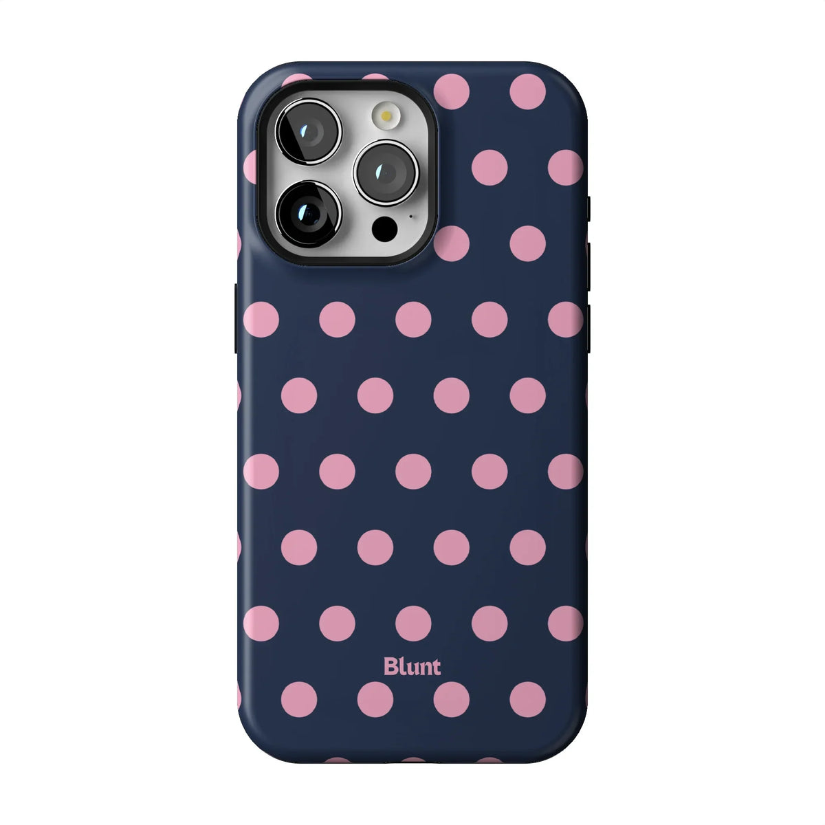 Navy Polka iPhone Case