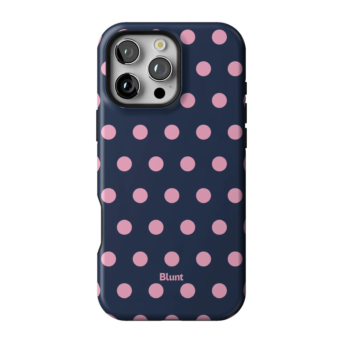 Navy Polka iPhone Case