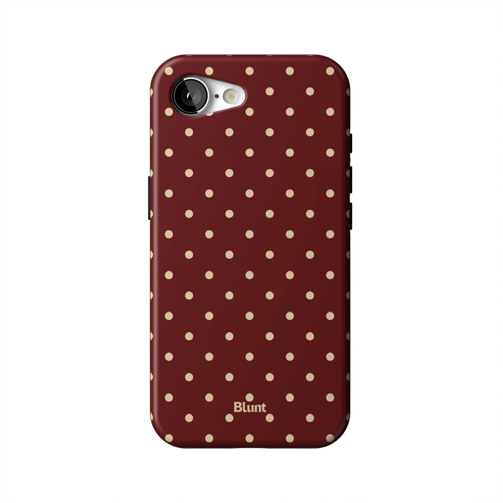 Burgundy Dot iPhone Case