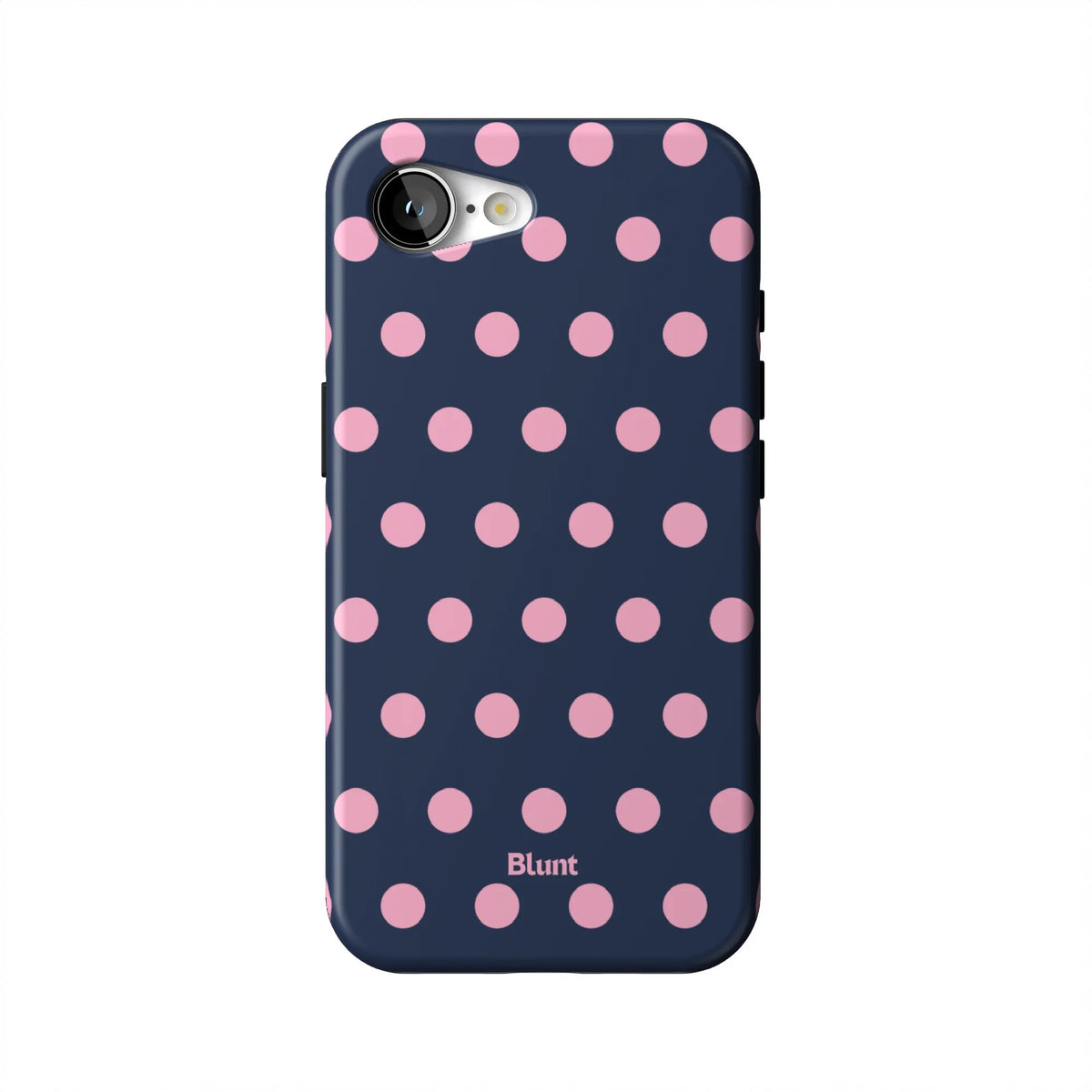 Navy Polka iPhone Case
