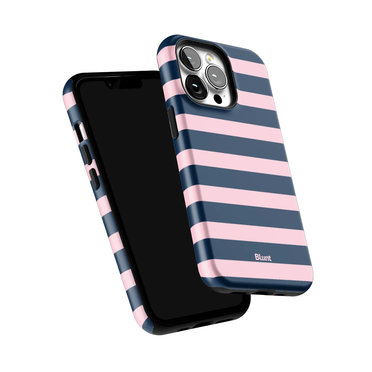 Blueberry Blush Stripe iPhone Case