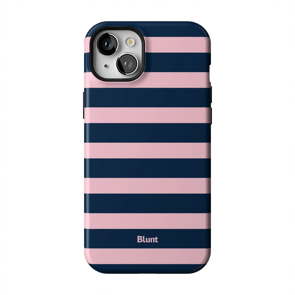 Blueberry Blush Stripe iPhone Case
