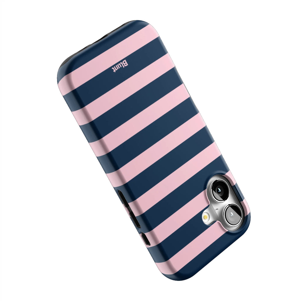 Blueberry Blush Stripe iPhone Case