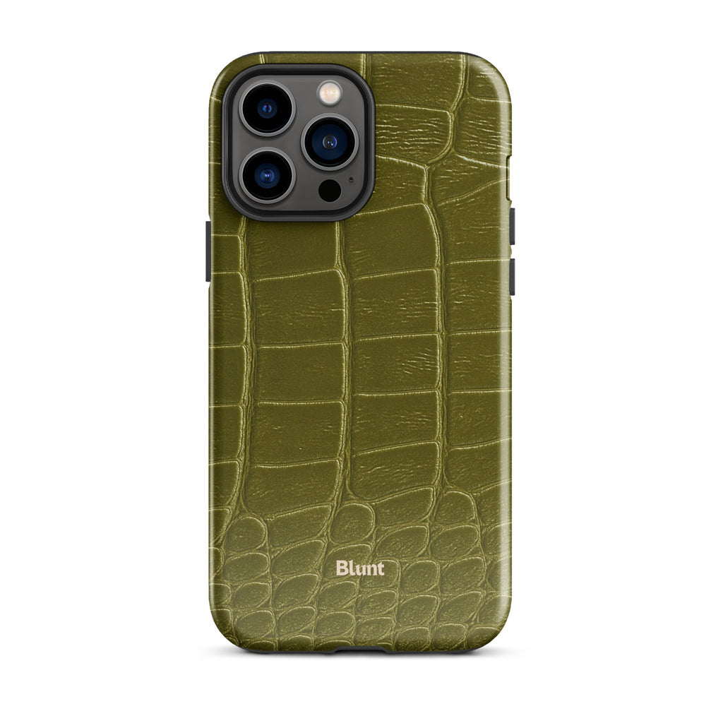 Olive Croc iPhone Case