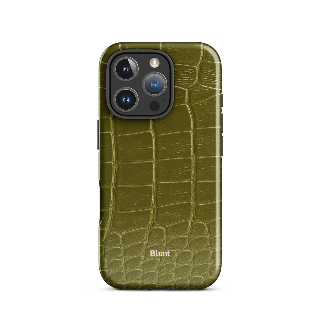 Olive Croc iPhone Case