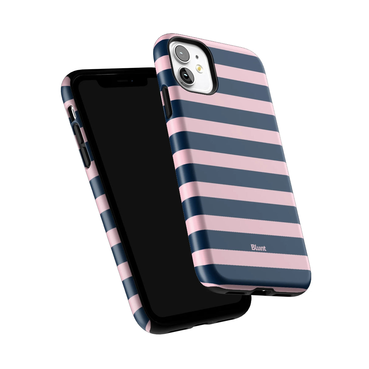 Blueberry Blush Stripe iPhone Case