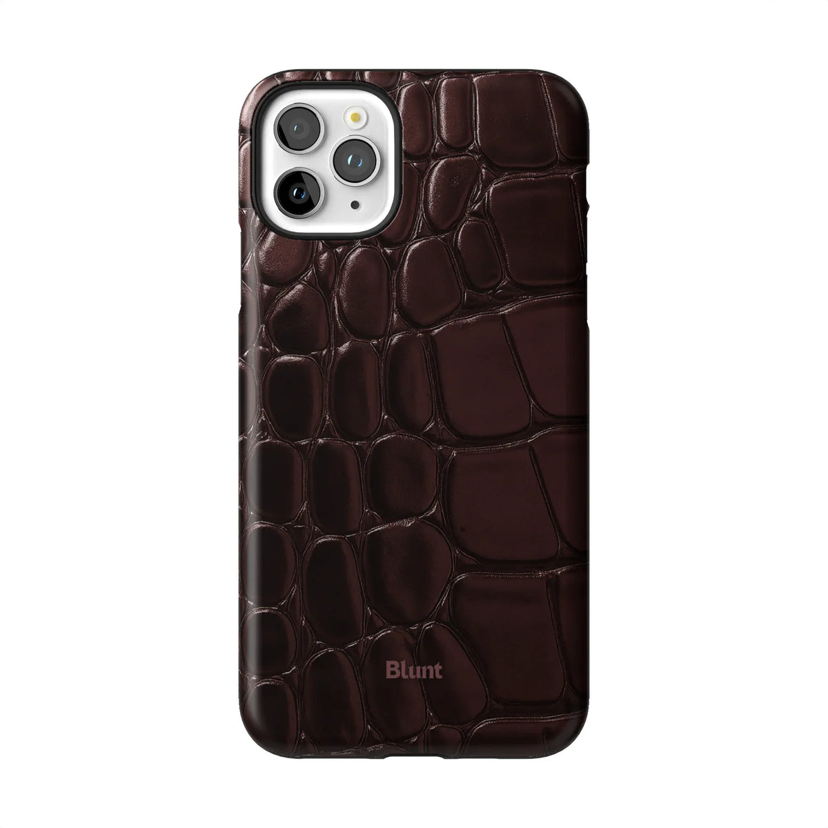 Oxblood Croc iPhone Case