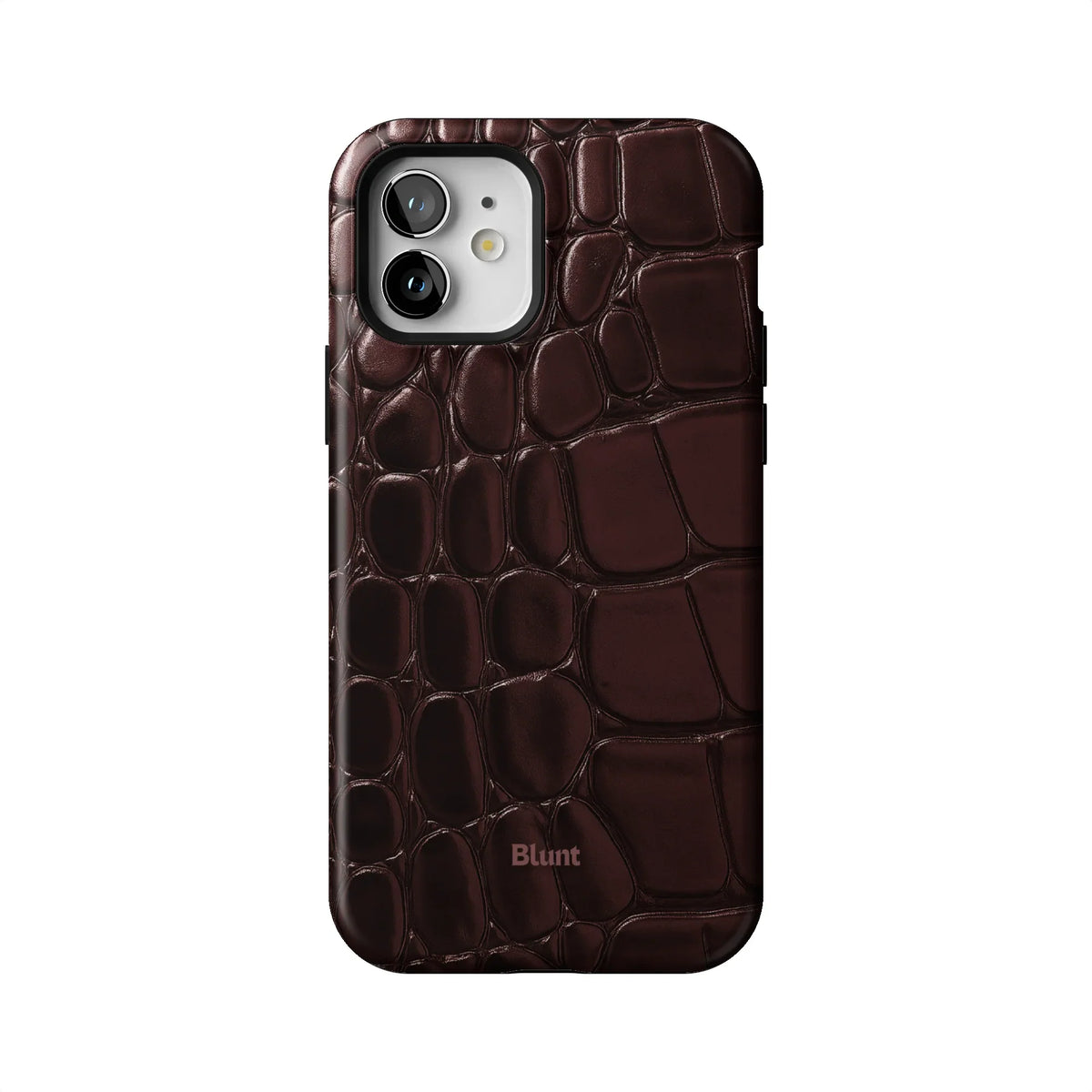 Oxblood Croc iPhone Case