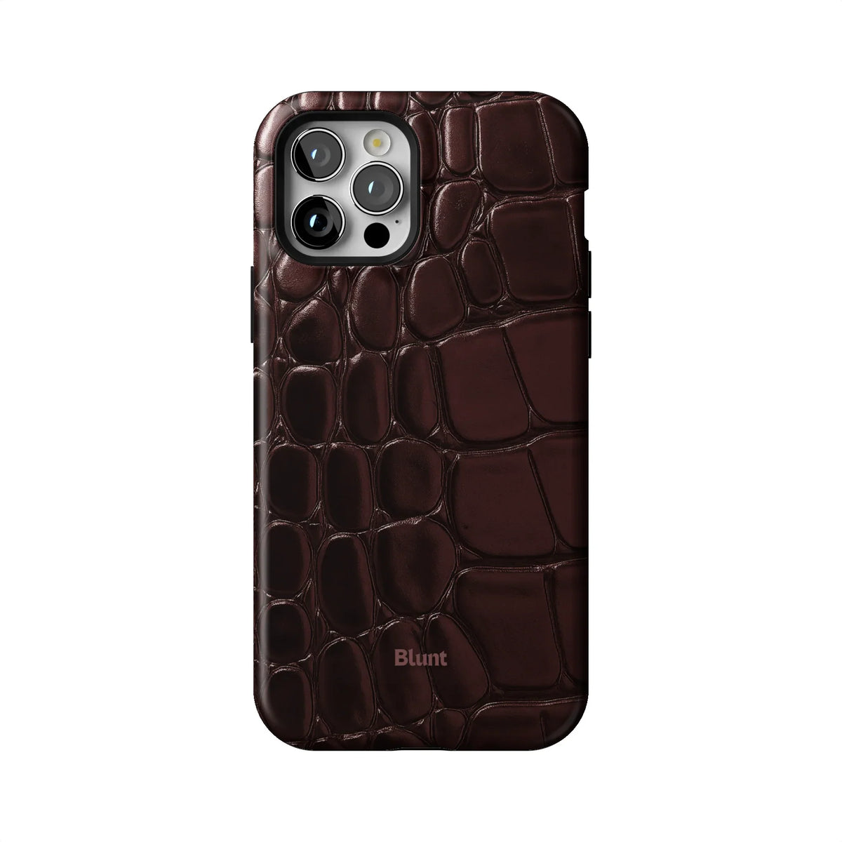 Oxblood Croc iPhone Case