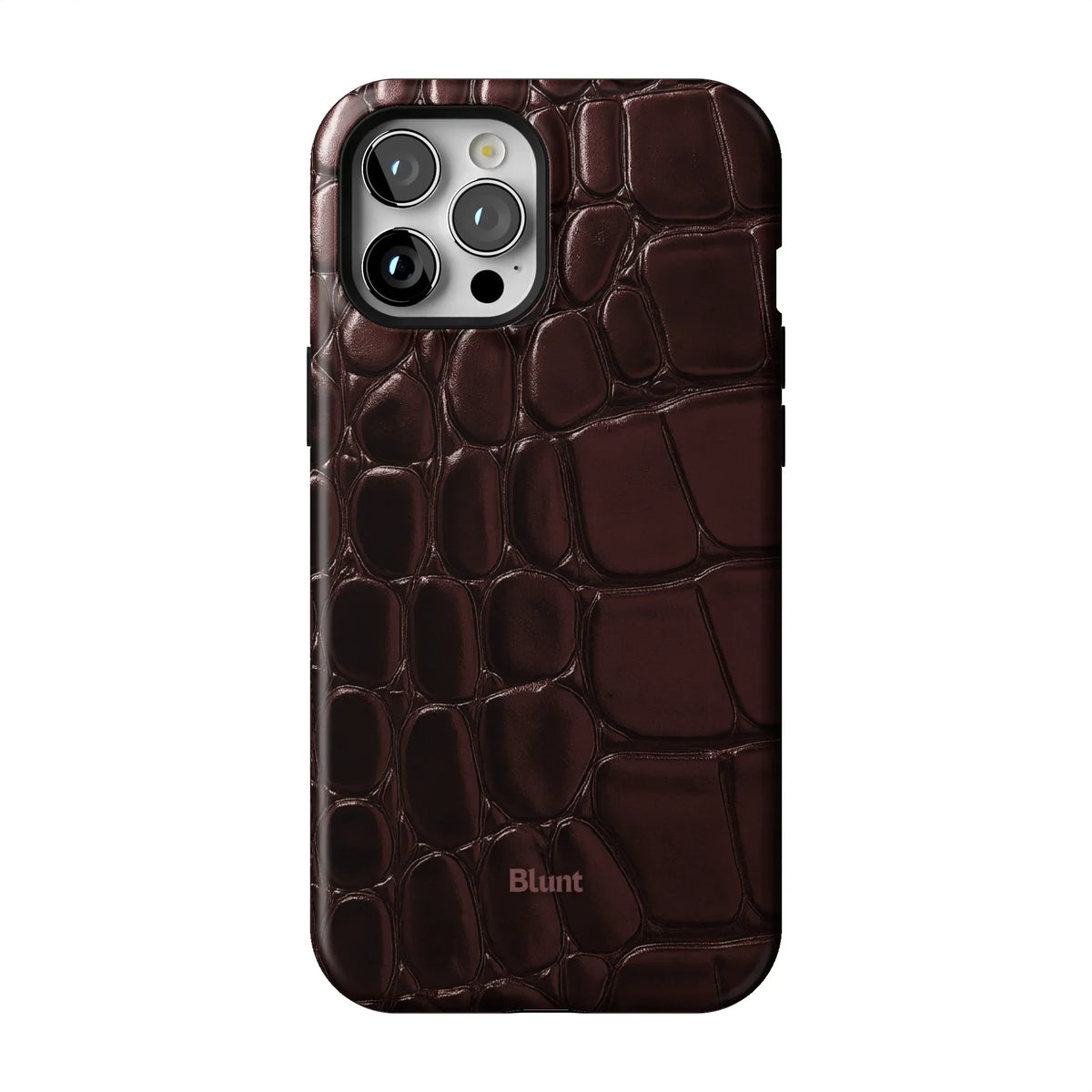 Oxblood Croc iPhone Case