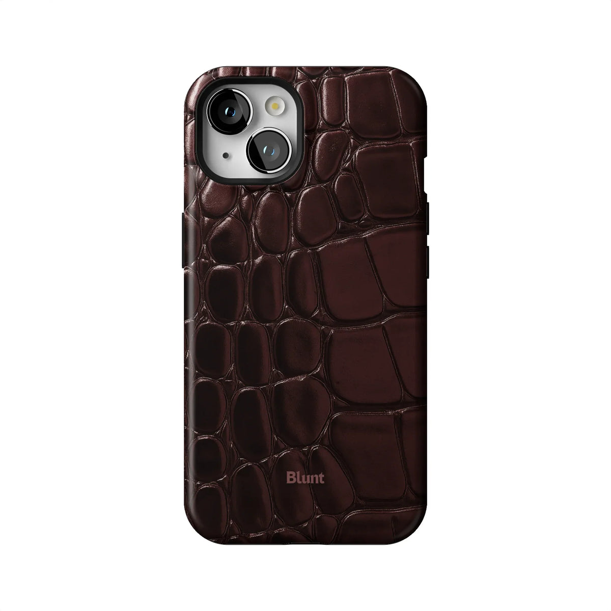 Oxblood Croc iPhone Case