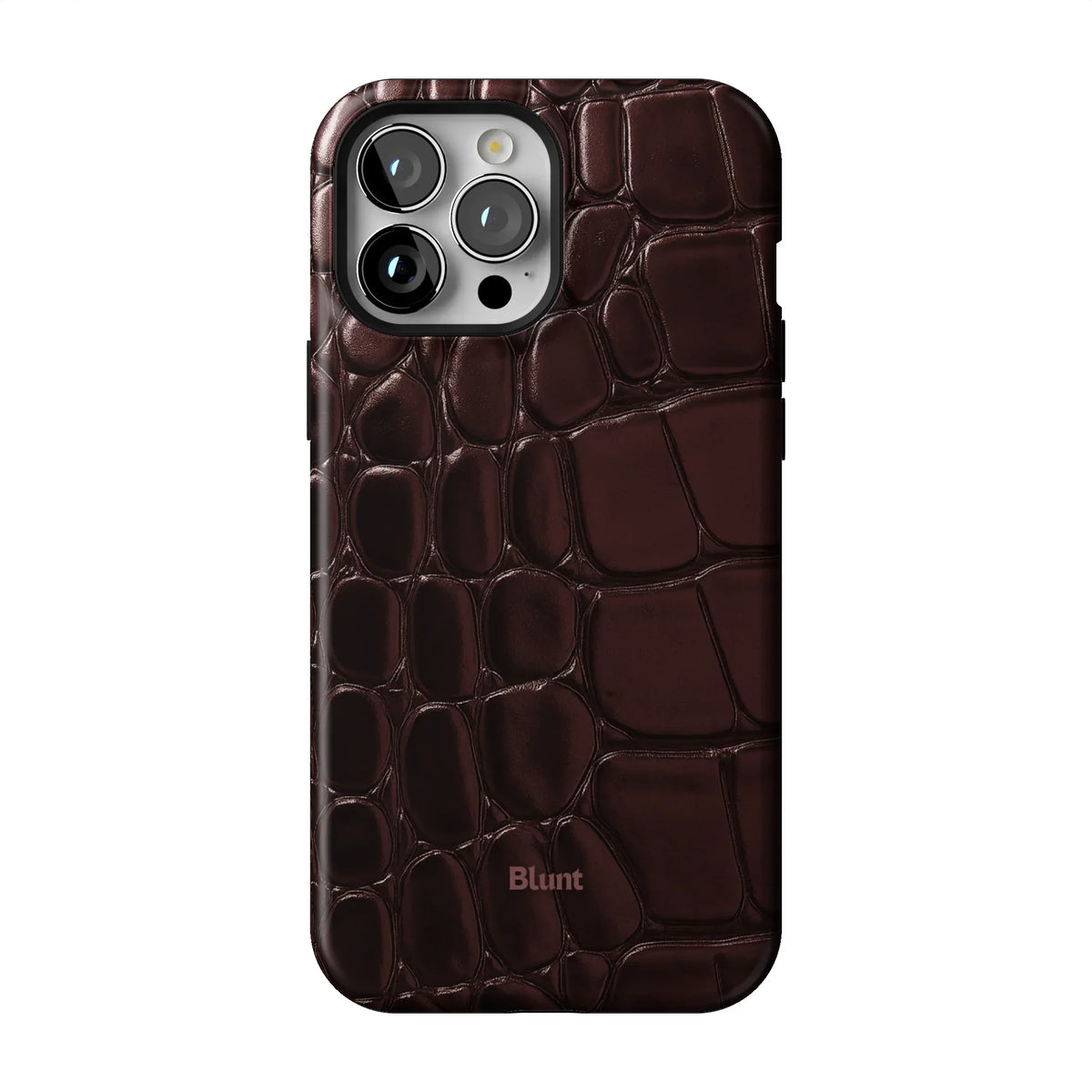 Oxblood Croc iPhone Case