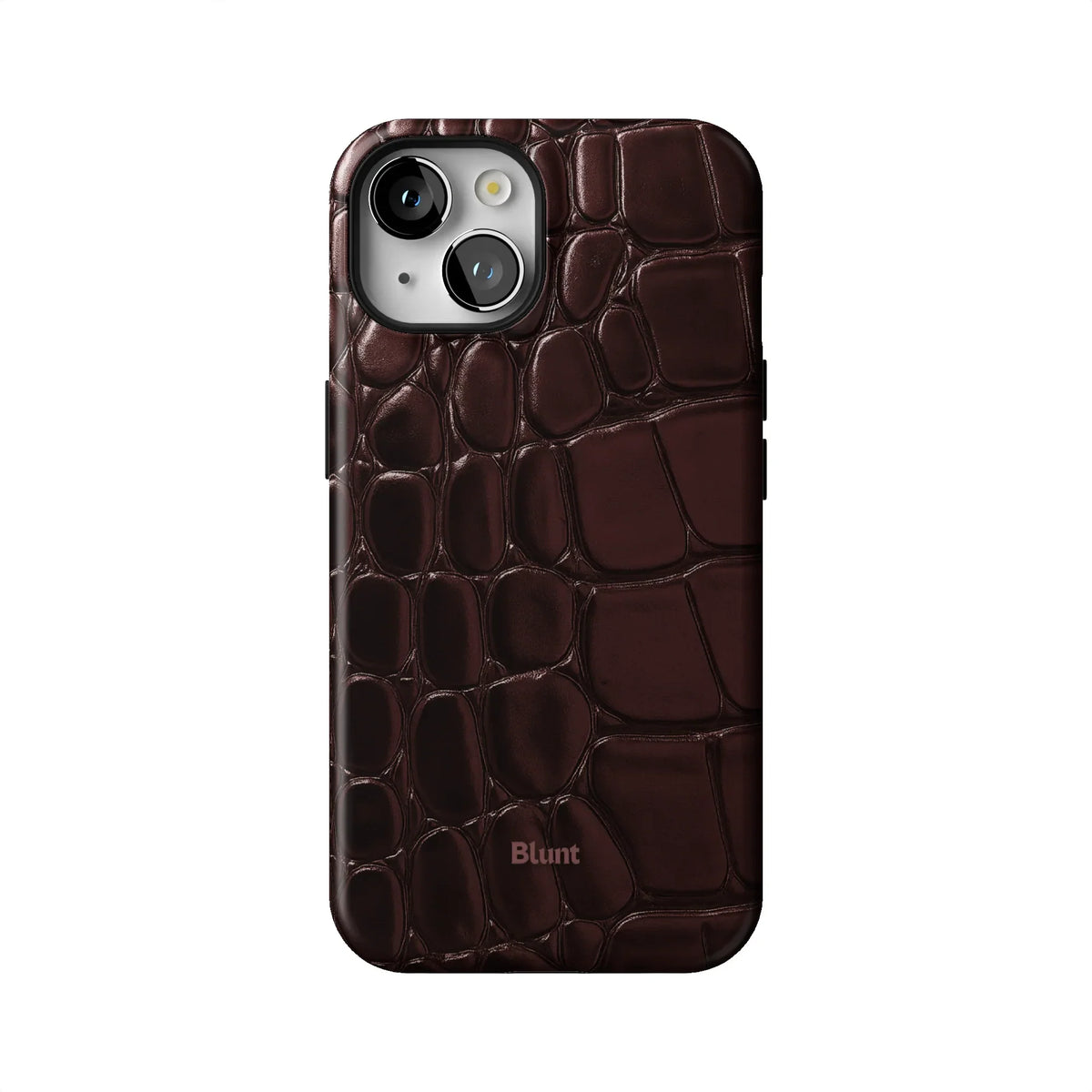 Oxblood Croc iPhone Case